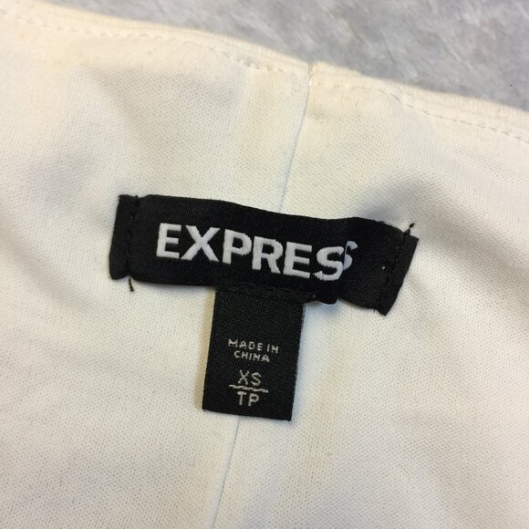 Express Mini Bodycon Dress Size XS Womans Black Gold Sequin Geometric Cap Sleeve - Picture 8 of 13